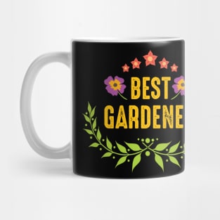 Gardening Theme: Best Gardener Floral Theme Mug